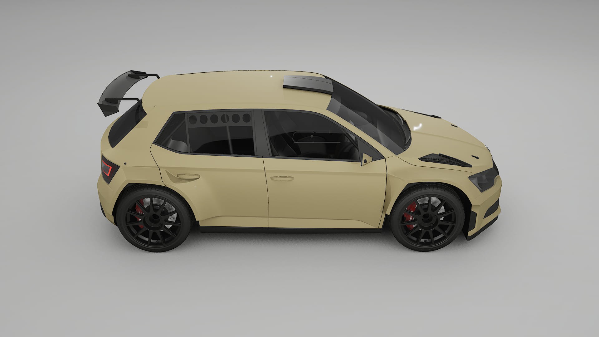 Škoda Fabia R5 6V TPU Lackschutzfolie | SAND Farbwechsel PPF – Komplett-Vorgeschnittener Kit