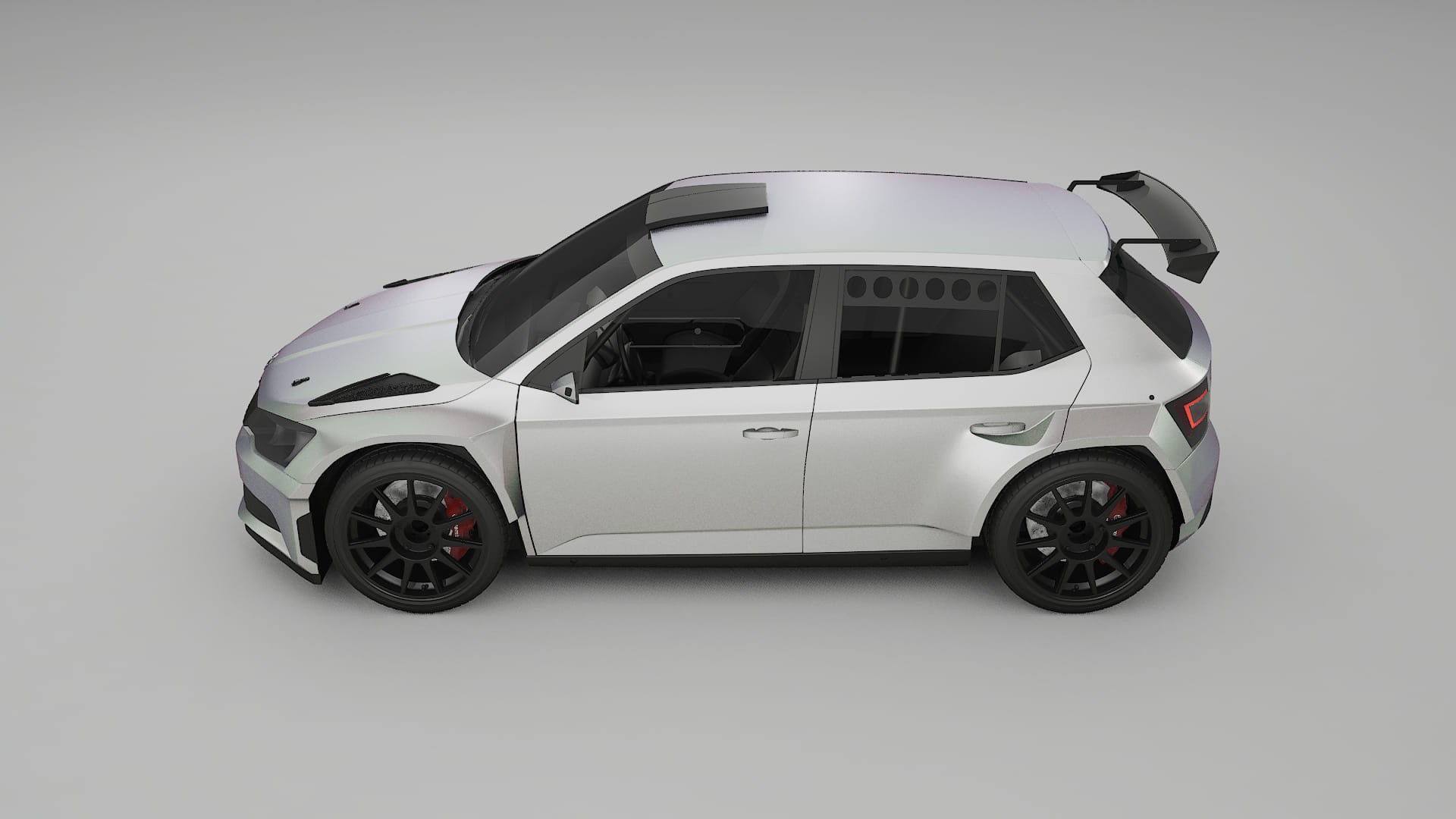 Škoda Fabia R5 6V TPU Lackschutzfolie | NEBULA Farbwechsel PPF – Komplett-Vorgeschnittener Kit