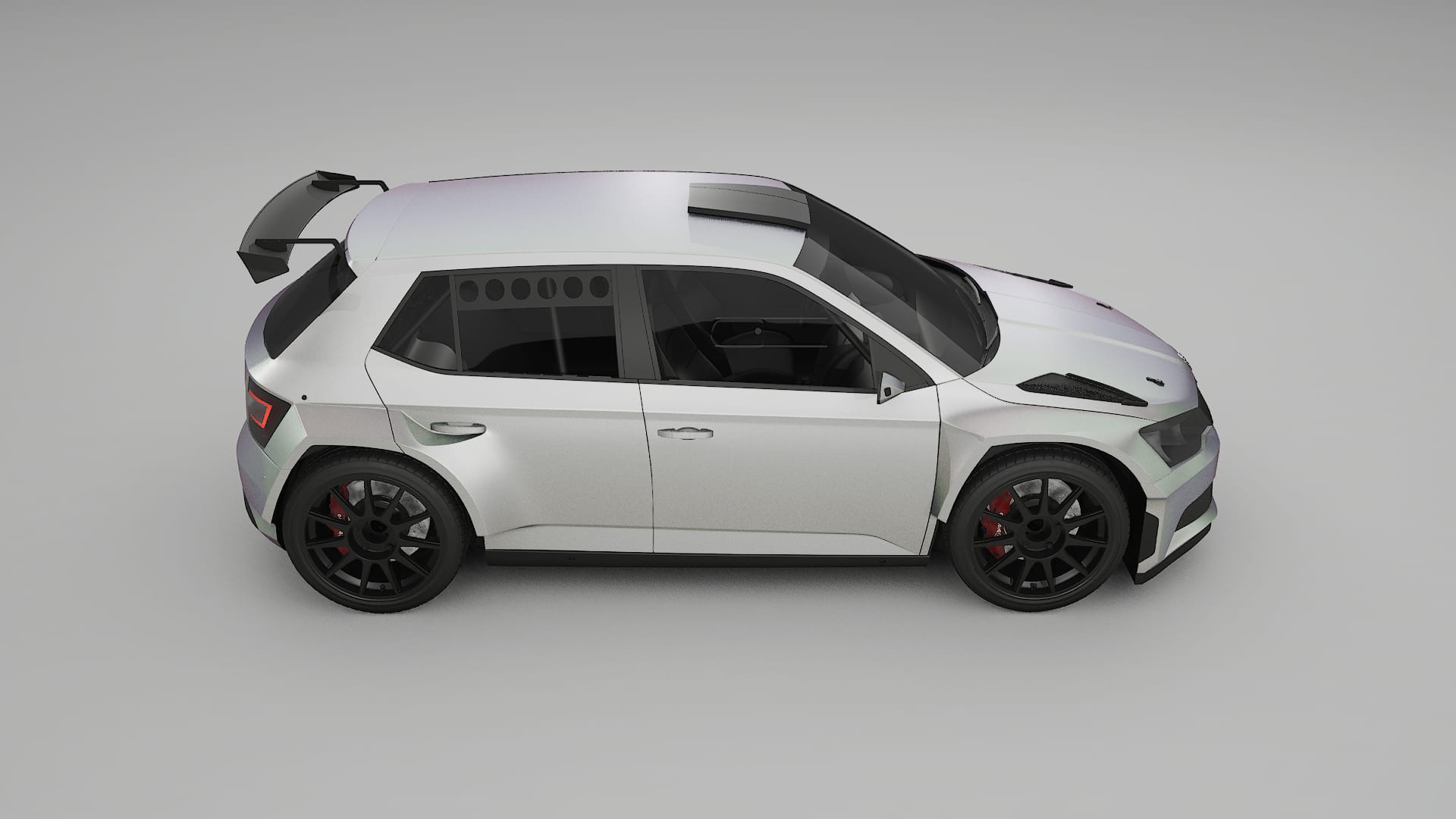 Škoda Fabia R5 6V TPU Lackschutzfolie | NEBULA Farbwechsel PPF – Komplett-Vorgeschnittener Kit