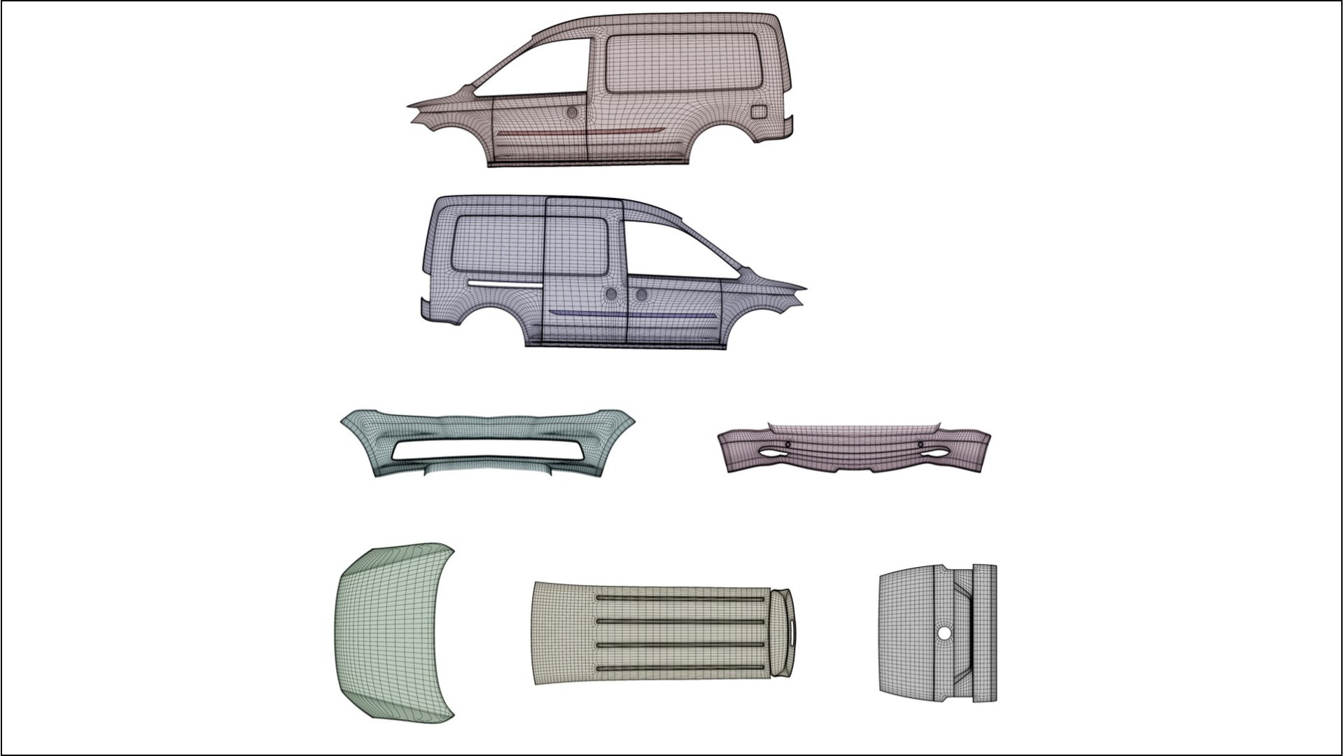 VW Caddy Maxi SB TPU Lackschutzfolie | FROST Farbwechsel PPF – Komplett-Vorgeschnittener Kit