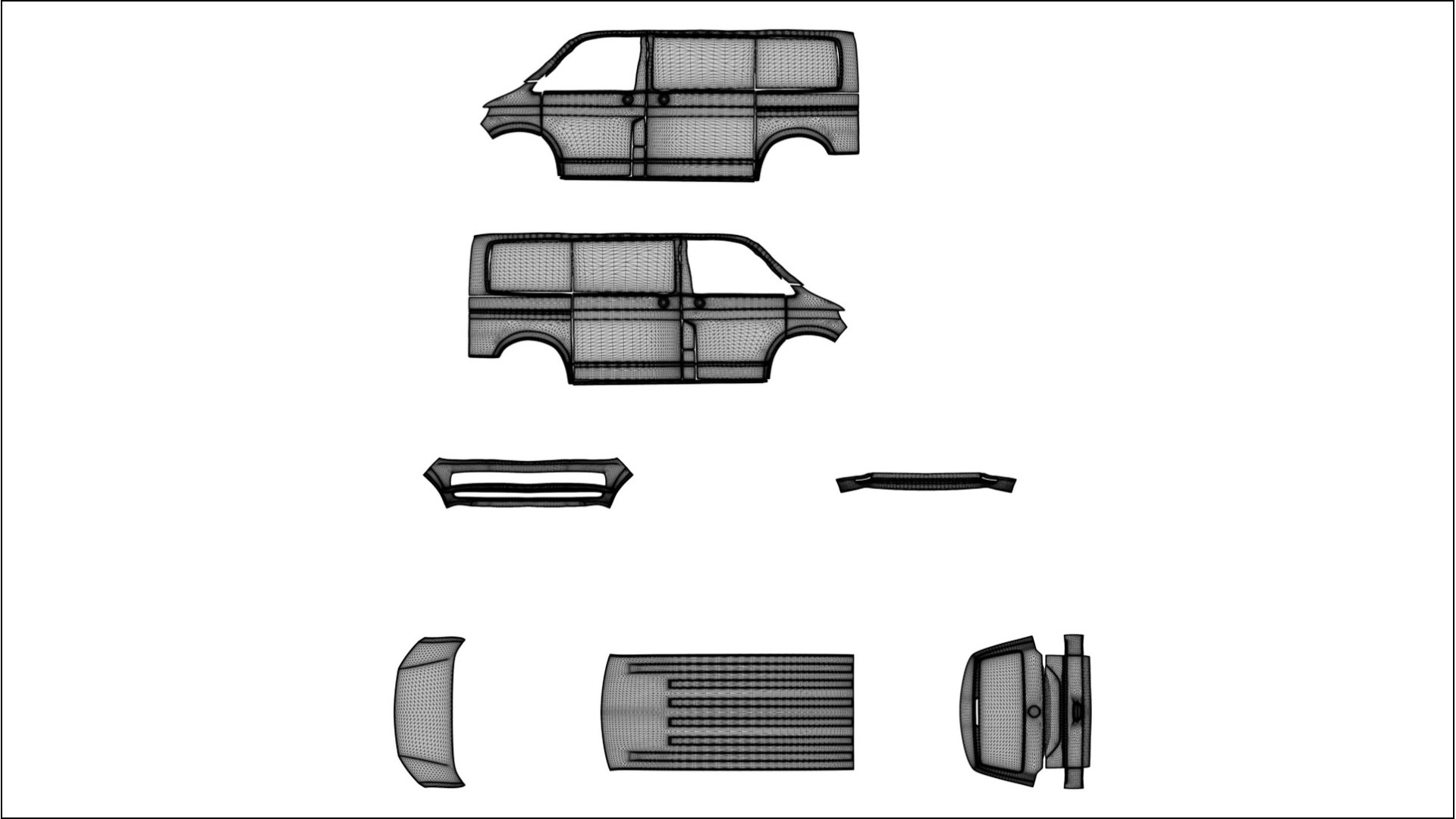 VW Transporter T6 Multivan TPU Lackschutzfolie | EVERGREEN Farbwechsel PPF – Komplett-Vorgeschnittener Kit