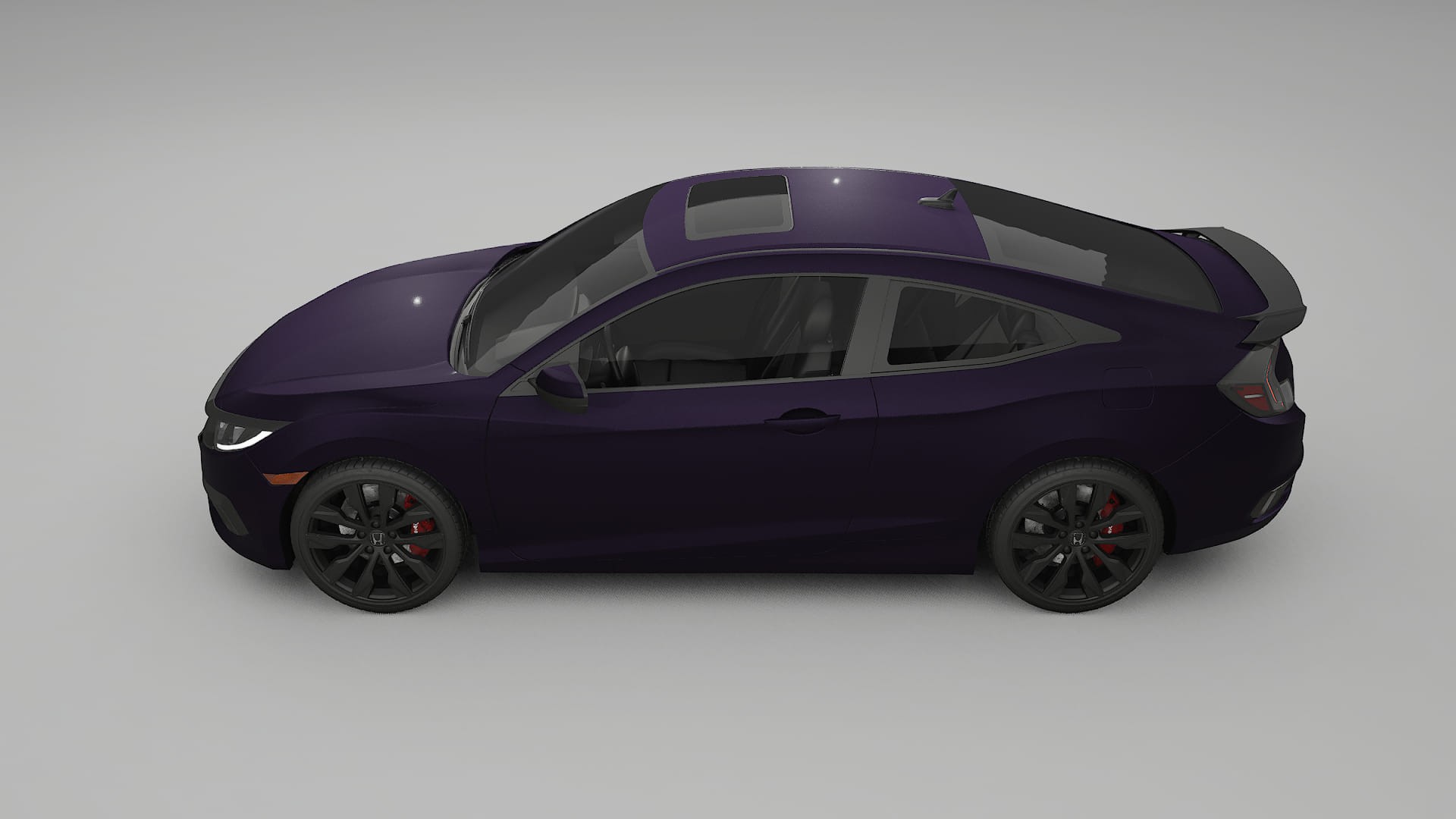 Honda Civic coupe prefacelift pre LCI TPU Lackschutzfolie | VIOLET Farbwechsel PPF – Komplett-Vorgeschnittener Kit