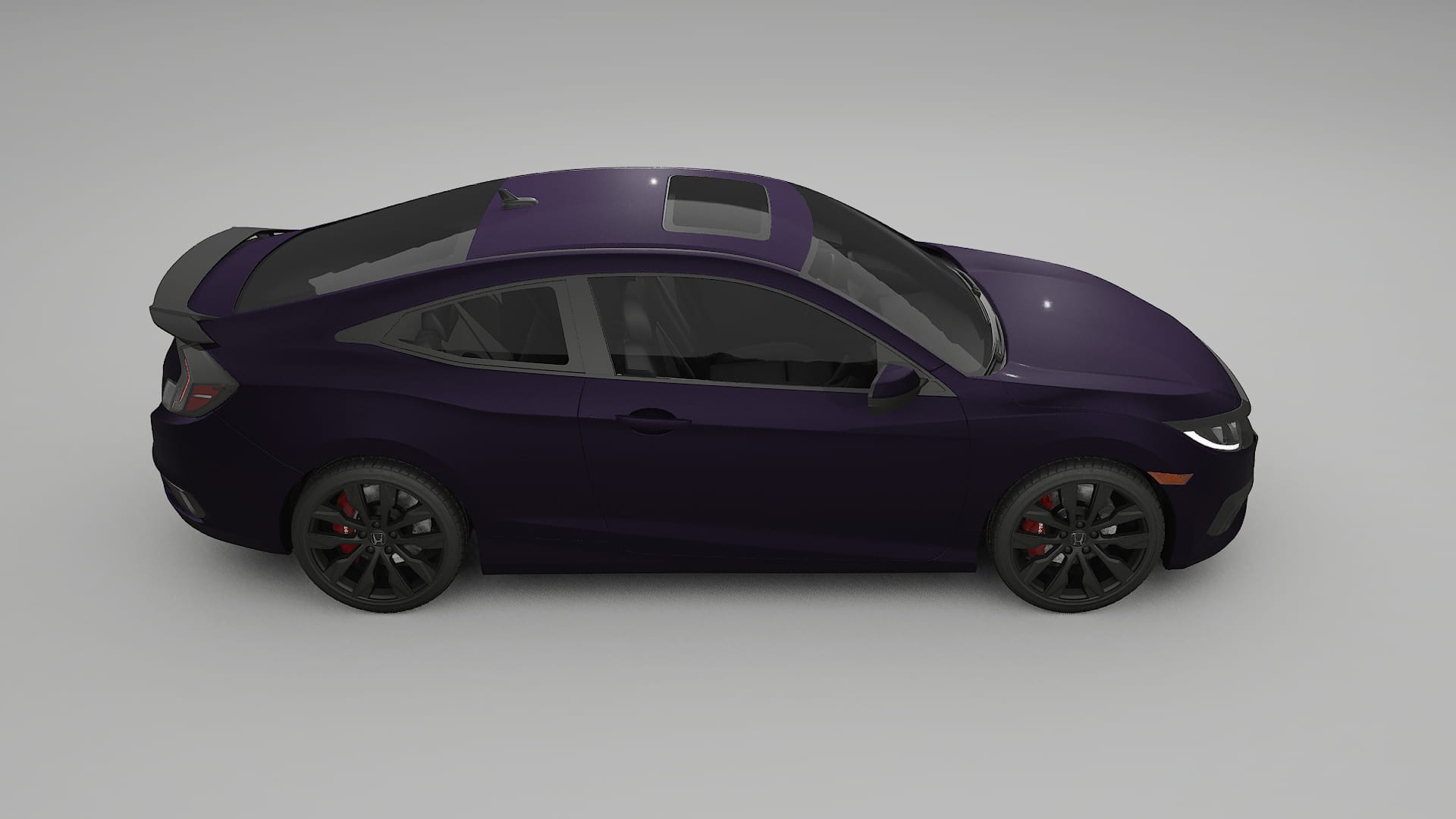 Honda Civic coupe prefacelift pre LCI TPU Lackschutzfolie | VIOLET Farbwechsel PPF – Komplett-Vorgeschnittener Kit