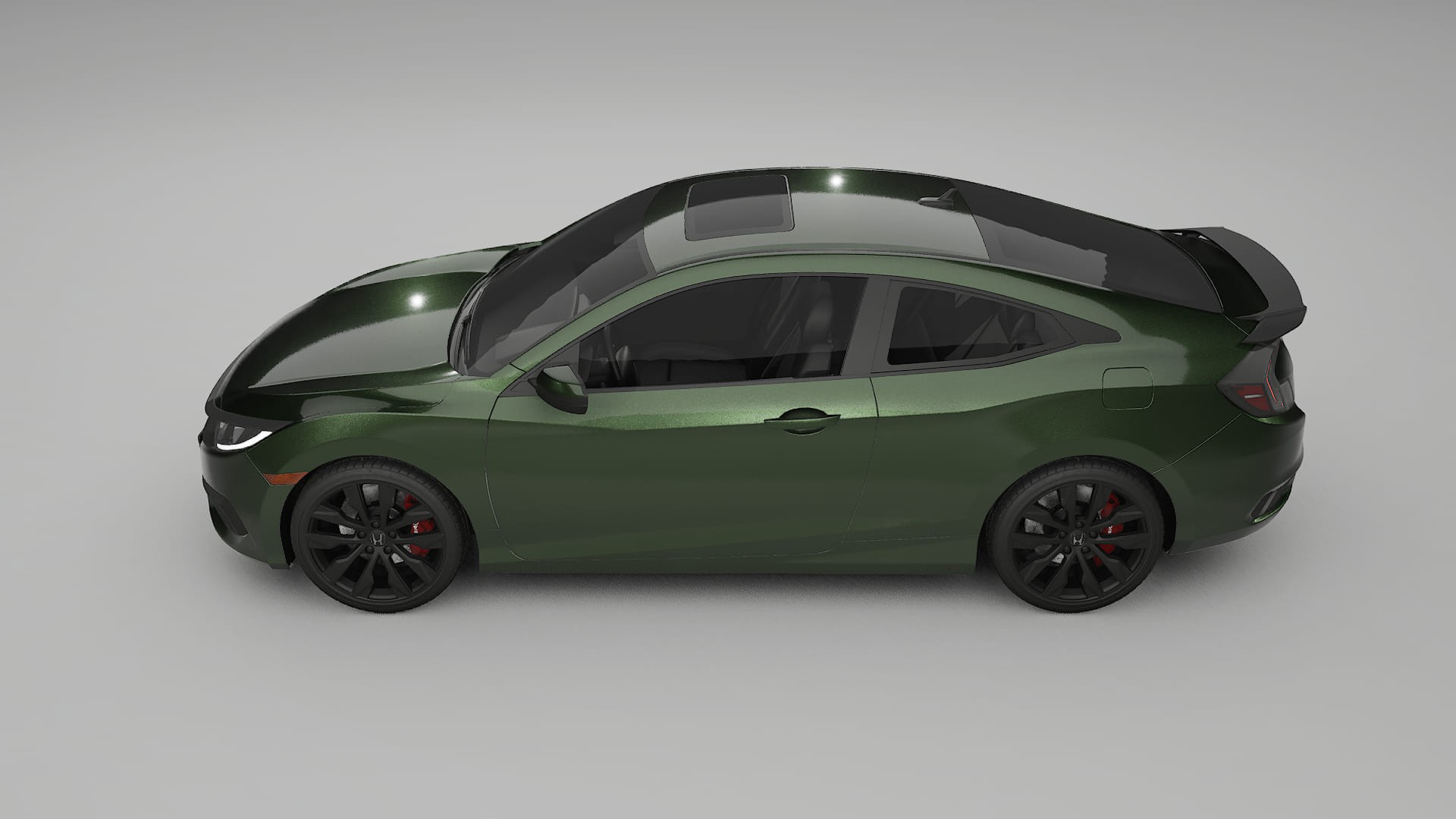 Honda Civic coupe prefacelift pre LCI TPU Lackschutzfolie | LAGOON Farbwechsel PPF – Komplett-Vorgeschnittener Kit