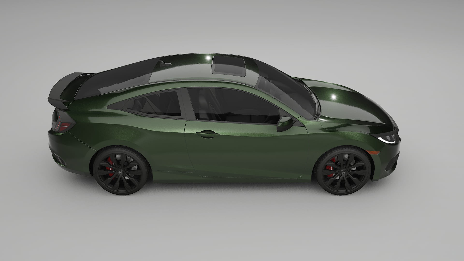 Honda Civic coupe prefacelift pre LCI TPU Lackschutzfolie | LAGOON Farbwechsel PPF – Komplett-Vorgeschnittener Kit